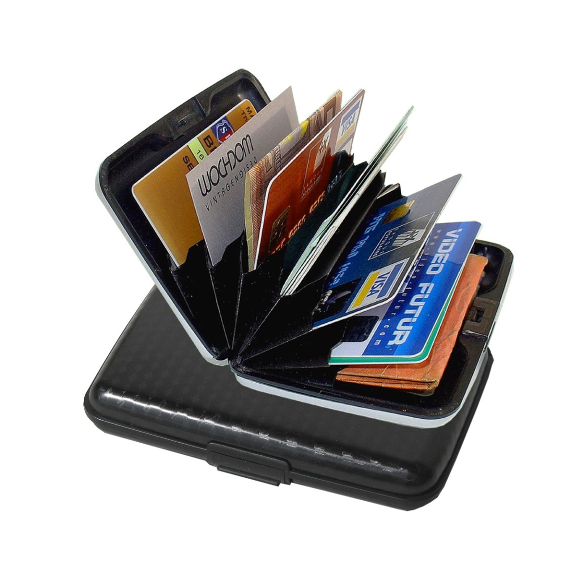 OGON Aluminum Wallet - Black - EBONY